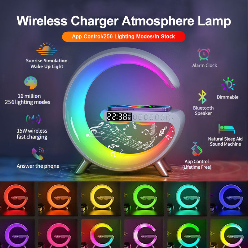 LED Lamp Bluetooth Speake Wireless Charger Atmosphere