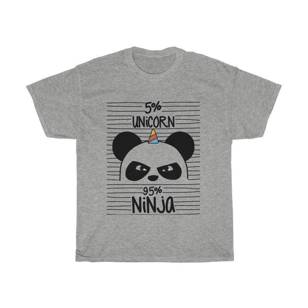 5% Unicorn 95% Ninja Unisex Heavy Cotton Tee-shirt - Geek Store