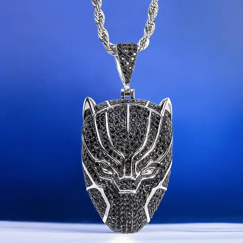 Marvel Figure Fans Black Panther Pendant Zircon Iced