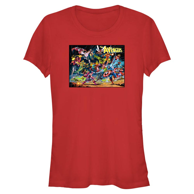 Junior's Marvel Avengers Classic The Avengers 60th Cover T-Shirt