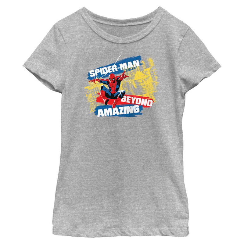 Girl's Marvel Spider-Man Beyond Amazing SPIDERMAN CITY SWING T-Shirt