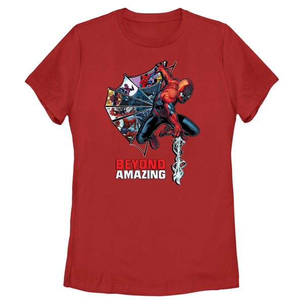 Women's Marvel Spider-Man Beyond Amazing WEB COMIC HALF T-Shirt
