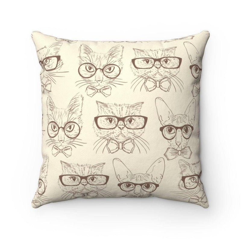 Cat Spun Polyester Square Pillow - Geek Store