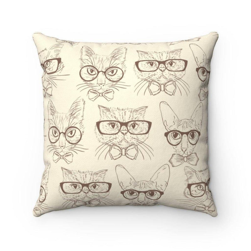 Cat Spun Polyester Square Pillow - Geek Store