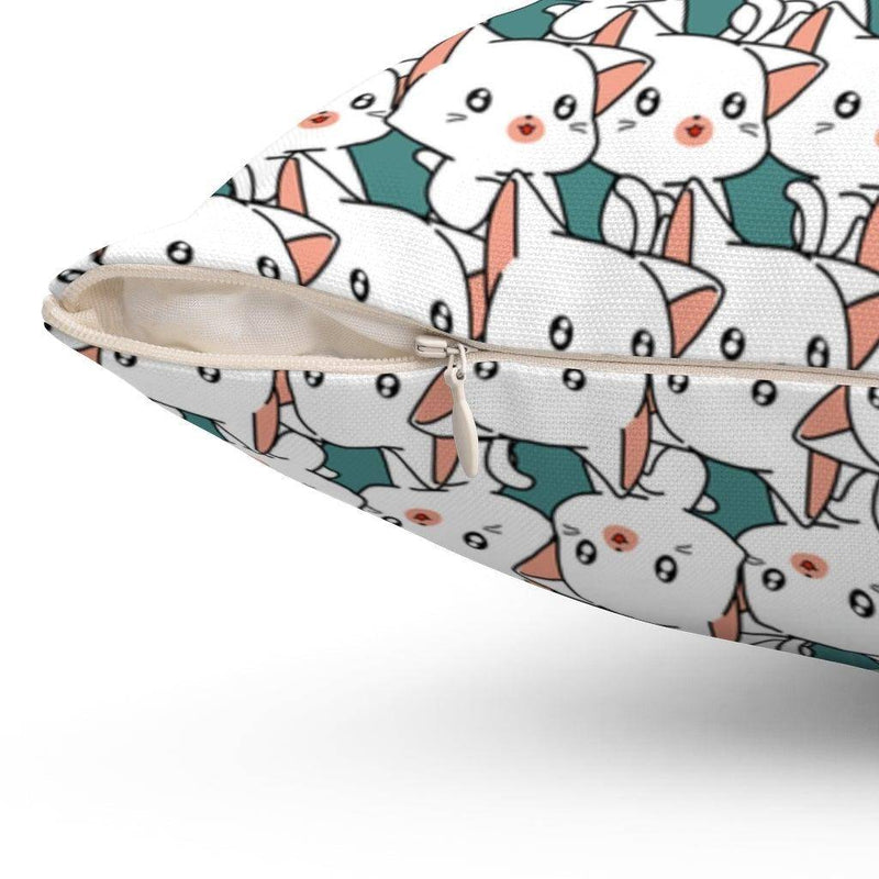 Cute Cat Spun Polyester Square Pillow - Geek Store