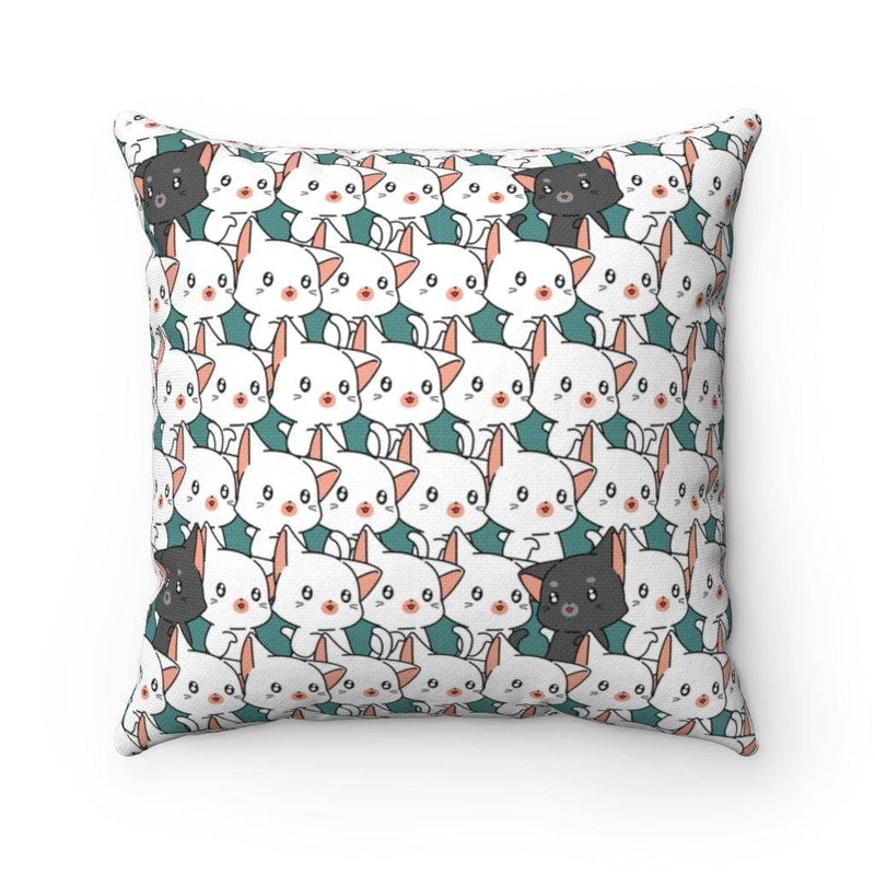Cute Cat Spun Polyester Square Pillow - Geek Store