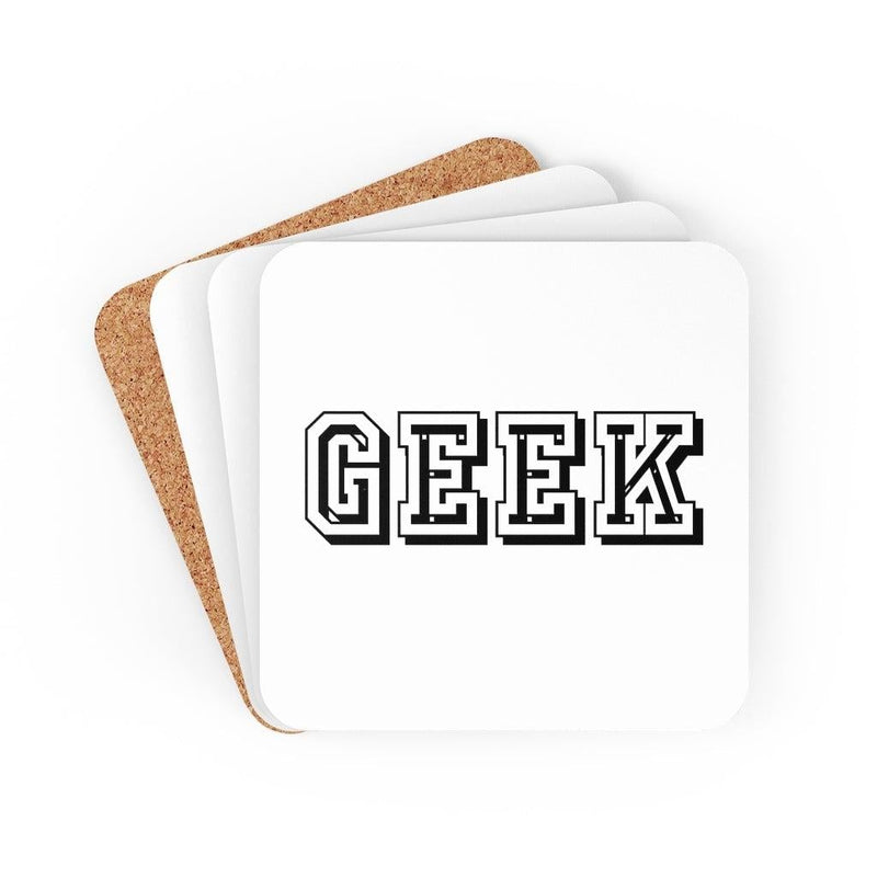 Geek Corkwood Coaster Set - Geek Store