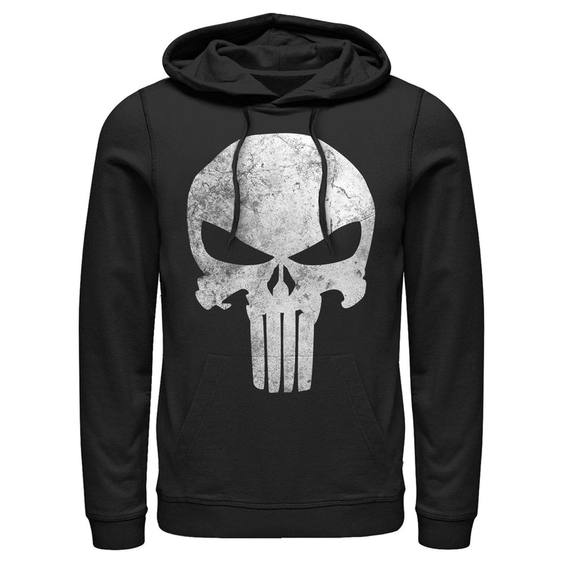 Marvel Punisher Distressed Skull Lightweight Hoodie - Geek Store