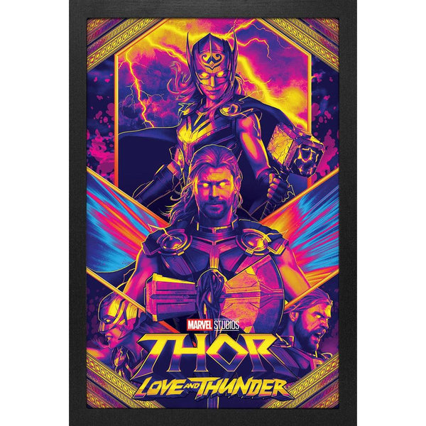 Marvel Thor Love and Thunder Colors Framed Print - Geek Store - Geek Store
