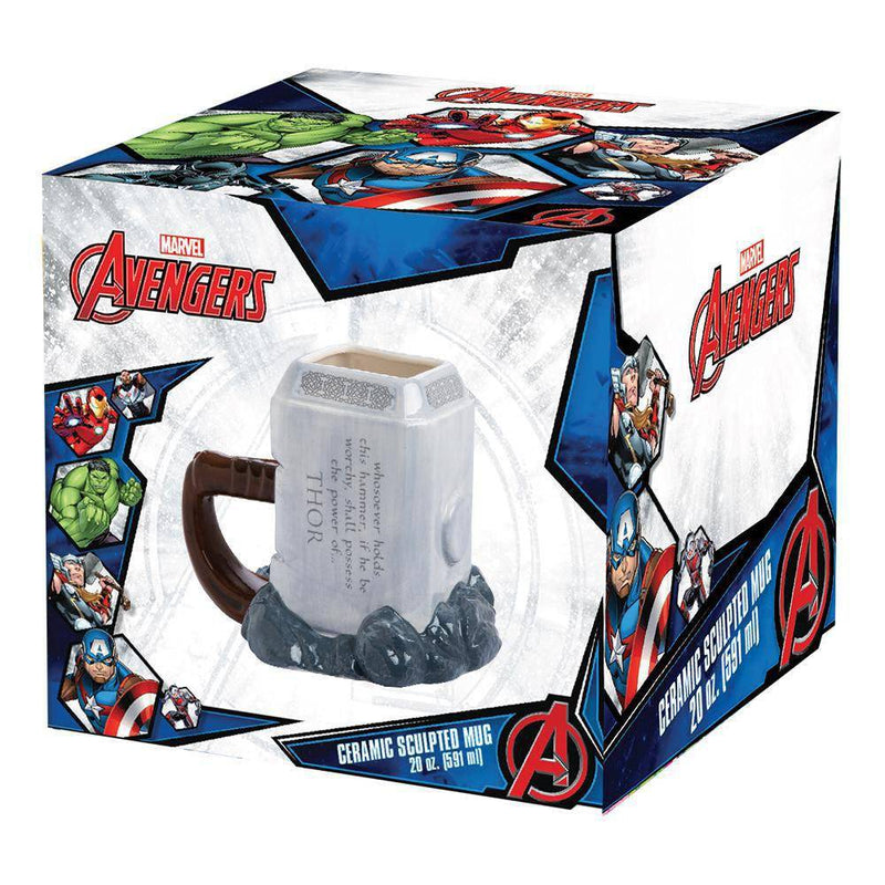 Marvel Thor Mjolnir Premium 20 oz. Sculpted Ceramic Mug - Geek Store