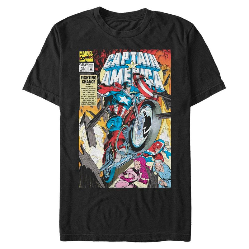 Men's Marvel Bike Cap T-Shirt - Geek Store