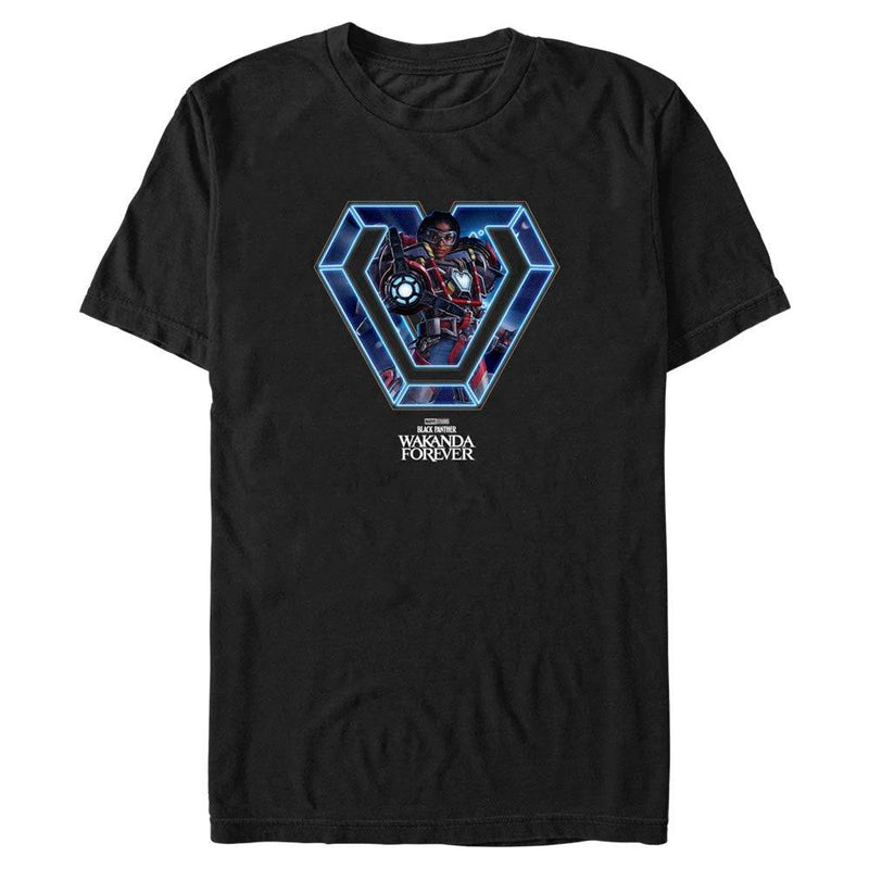 Men's Marvel Black Panther Wakanda Forever Iron Heart Neon T-Shirt - Geek Store