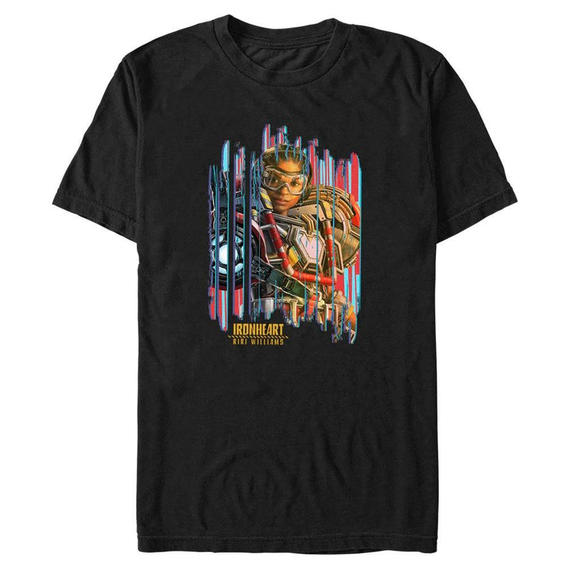 Men's Marvel Black Panther Wakanda Forever Iron Heart Poster look T-Shirt - Geek Store