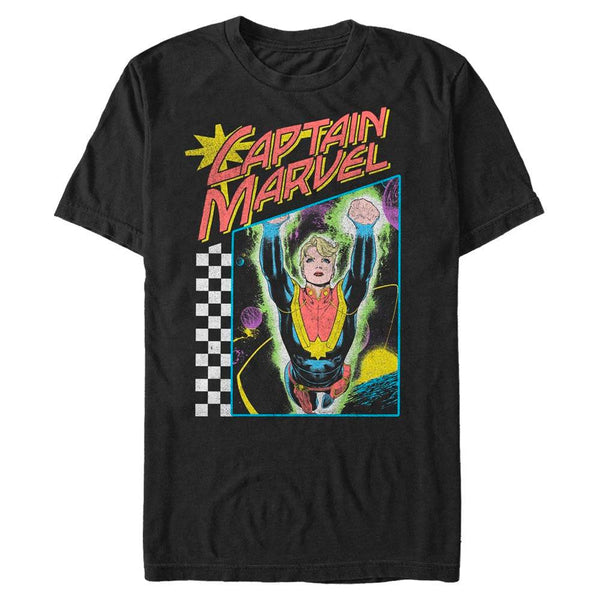 Men's Marvel CAPTAIN MARVEL NEON POP T-Shirt - Geek Store