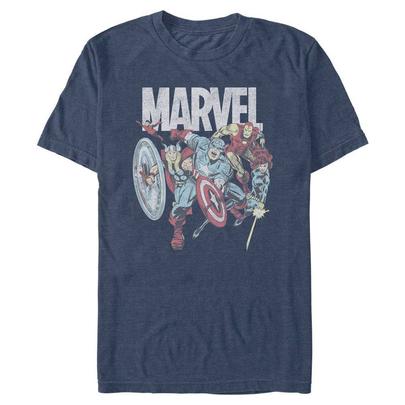 Men's Marvel Comics Comic Lineup Brick T-Shirt - Geek Store