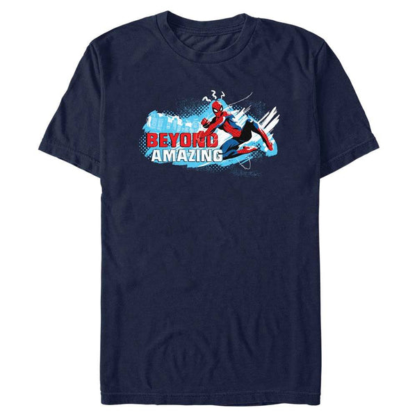 Men's Marvel Spider-Man Beyond Amazing BEYOND SWING POSE T-Shirt - Geek Store