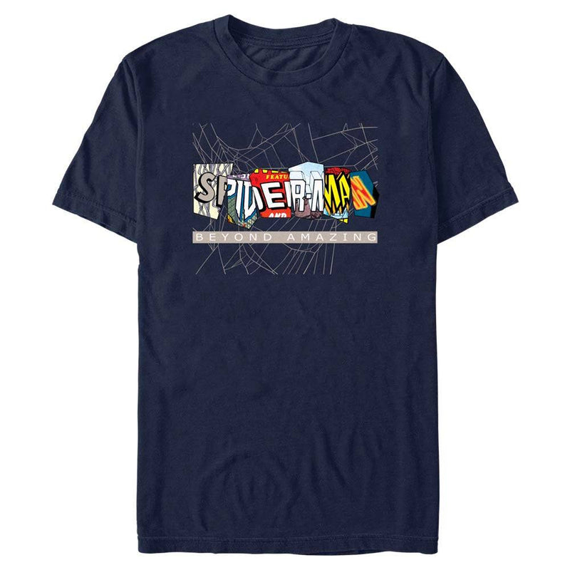 Men's Marvel Spider-Man Beyond Amazing COMIC CLIPPINGS BEYOND T-Shirt - Geek Store