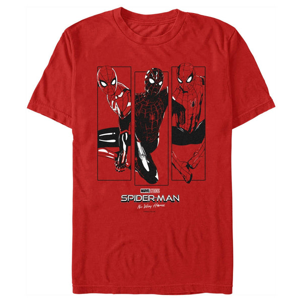 Men's Marvel Spider-Man No Way Home Trio Of Spidey T-Shirt - Geek Store