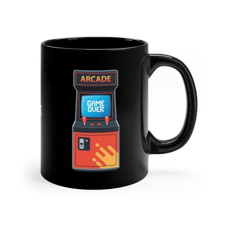 Retro Arcade 11oz Black Mug - Geek Store